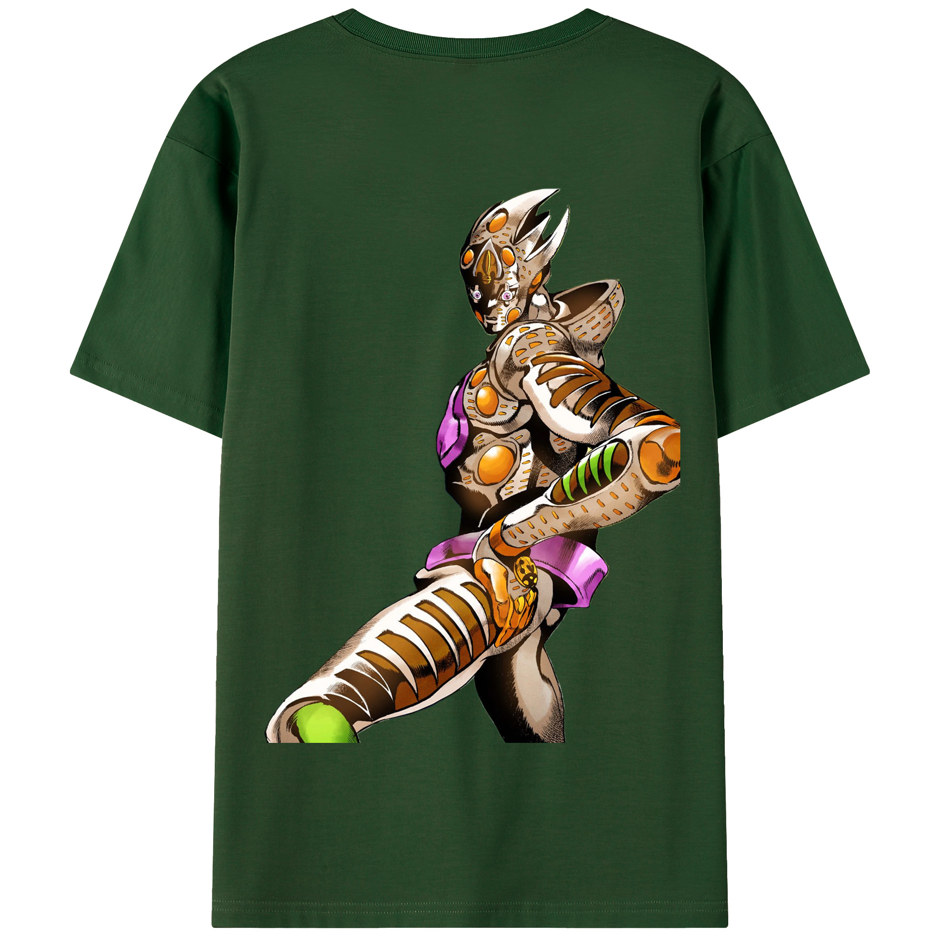 （画像用） ジョジョの奇妙な冒険 ジョルノ?ジョバァーナ JoJo's Bizarre Adventure Giorno Giovanna 綿100％半袖Tシャツ（背面プリント）